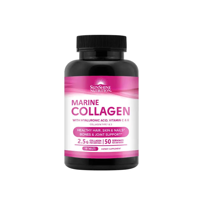 Buy Sunshine Nutrition Marine Collagen With Vitamin C&E 100 Tabs Sunshine
