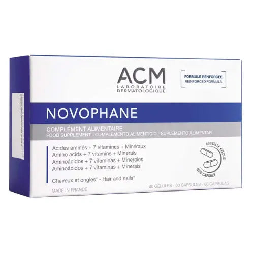 ACM Novophane Capsules, Food Supplement For Hair & Nail Growth, Pack of 60's ACM