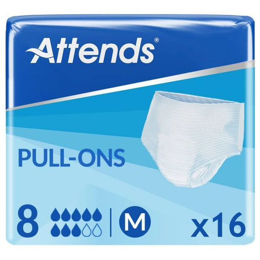 Attends Pull On 8 Medium 16's Incontinence Adult Diapers