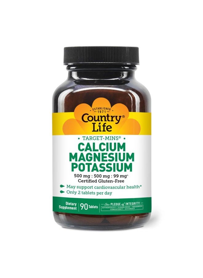 Country Life Calcium-Magnesium-Potassium - 90 Tablets Country Life