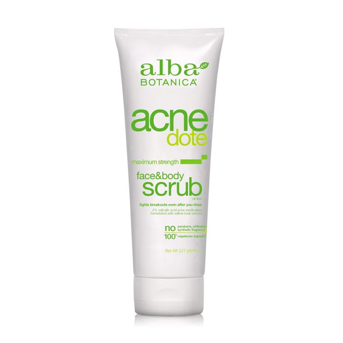 Alba Botanica Acnedote Face Body Scrub 8 Oz