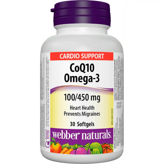 NATURALS COQ10 OMEGA 3 100/450MG SOFTGEL 30s Webber Naturals