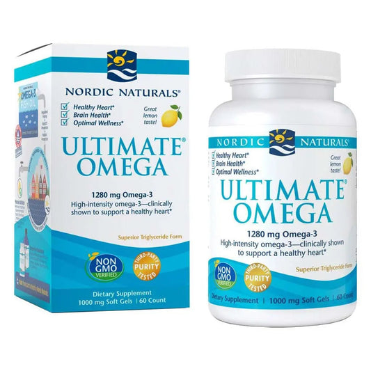 Nordic Naturals Ultimate Omega 3 1280mg Per Serving Fish Oil Supplement Softgels, Pack of 60's Nordic Naturals