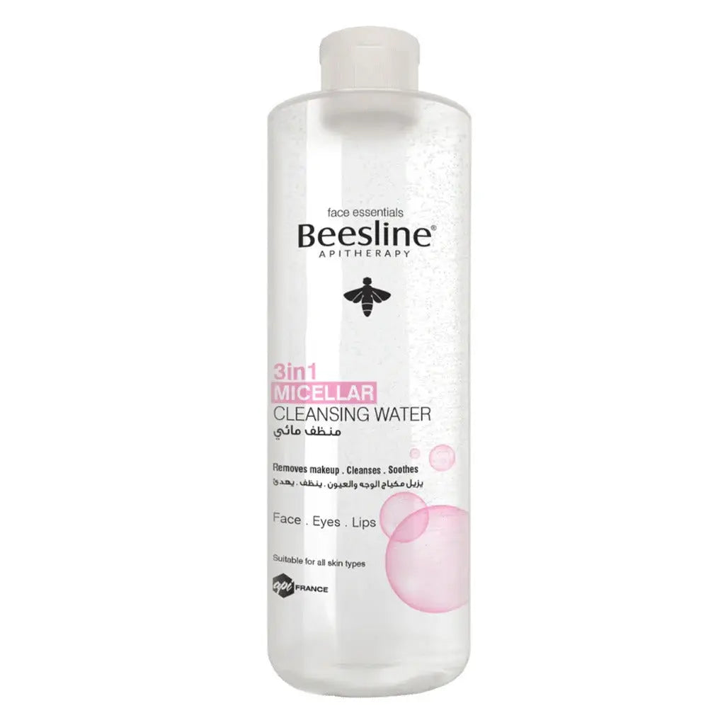 Beesline 3-In-1 Fragrance Free Micellar Cleansing Water for Face, Eyes & Lips 400ml Beesline