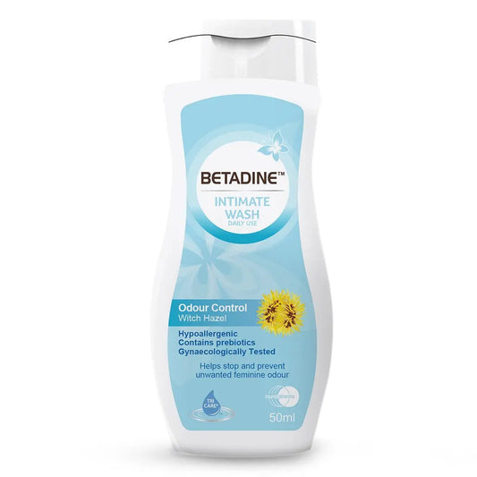 Betadine Daily Use Feminine Intimate Wash, Odour Control Witch Hazel 50ml Betadine