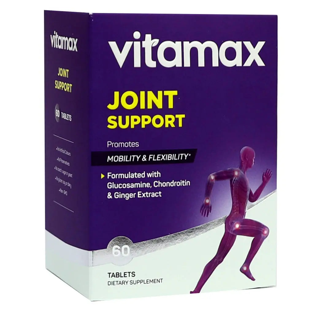 Vitamax Joint Support Tablets With Glucosamine, Chondroitin & Ginger For Mobility & Flexibility, Pack of 60's Vitamax