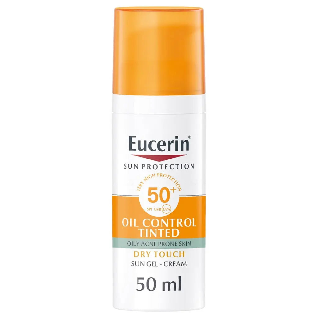 Eucerin Sun Oil Control SPF50+ Sunscreen Medium Tinted Gel-Cream With Dry Touch & Anti-Sine Effect 50ml Eucerin
