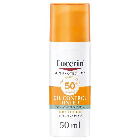 Eucerin Sun Oil Control SPF50+ Sunscreen Medium Tinted Gel-Cream With Dry Touch & Anti-Sine Effect 50ml Eucerin