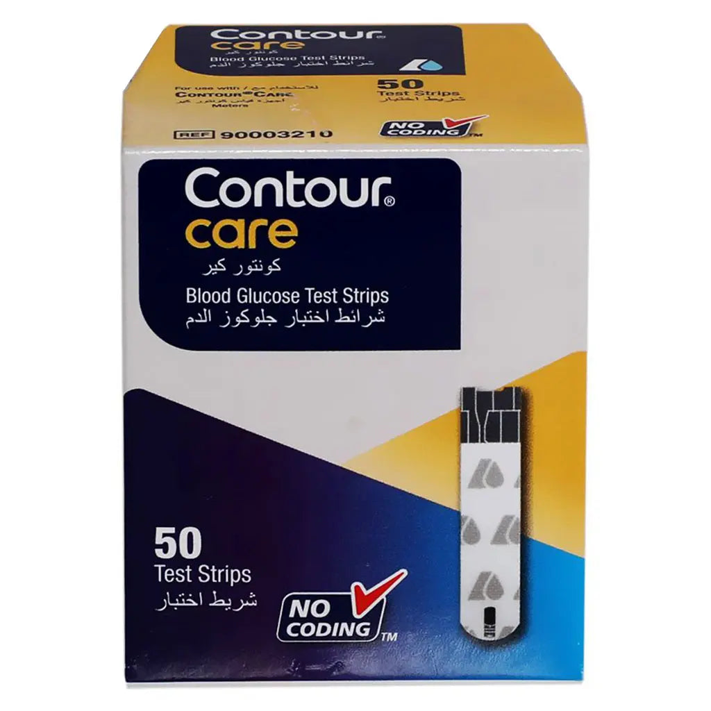 Ascensia Contour Care Blood Glucose Test Strips, Pack of 50's Ascensia