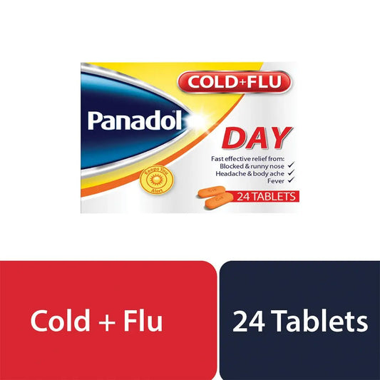 Panadol Cold & Flu Day For Fever, Cold & Flu Symptoms, Pack of 24's Panadol