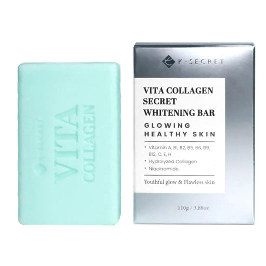 K-Secret Vita Collagen Secret Glowing Healthy Skin Whitening Bar 110g K-Secret