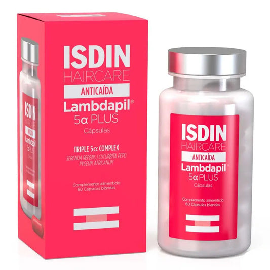 Isdin Haircare Anticaida Lambdapil 5α Plus Anti-Hair Loss Supplement Capsules, Pack of 60's Isdin