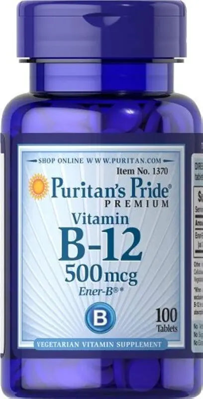Puritan's Pride B-12 500mcg 100s Puritan's Pride