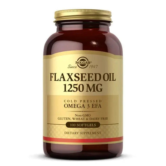 Solgar Flaxseed Oil, 1250 mg, 100 Softgels Solgar