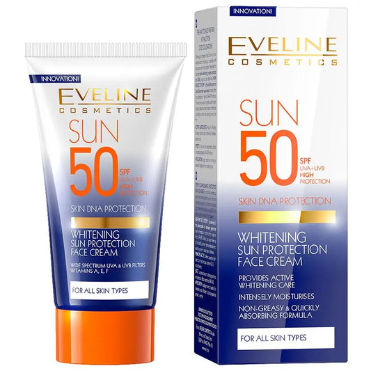 Eveline Cosmetics Whitening Sun Protection Face Cream, With Spf 50 & Skin Dna Protection 50ml Eveline