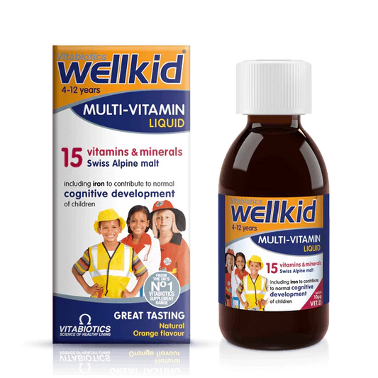 Vitabiotics Wellkid Multivitamin Orange Flavoured Liquid For Children 150ml