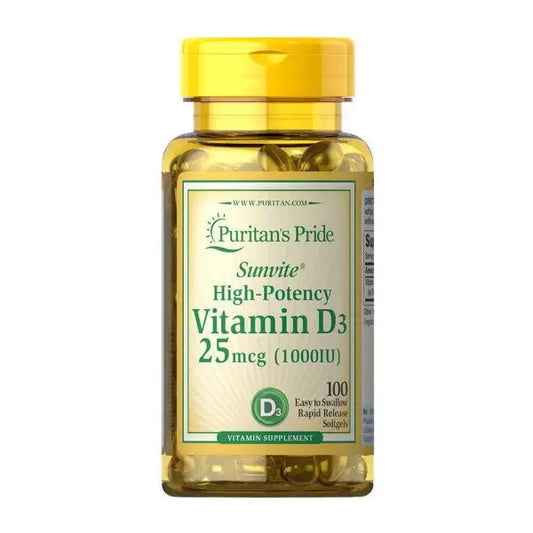 Puritan's Pride High Potency Vitamin D3 1000Iu, 100 Caplets Puritan's Pride