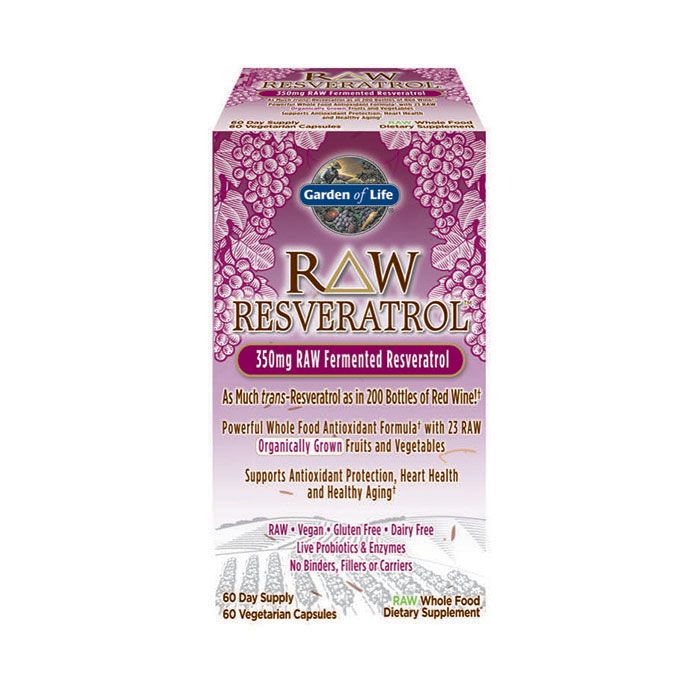Garden of Life Raw Resveratrol 350mg Raw - 60 Capsules