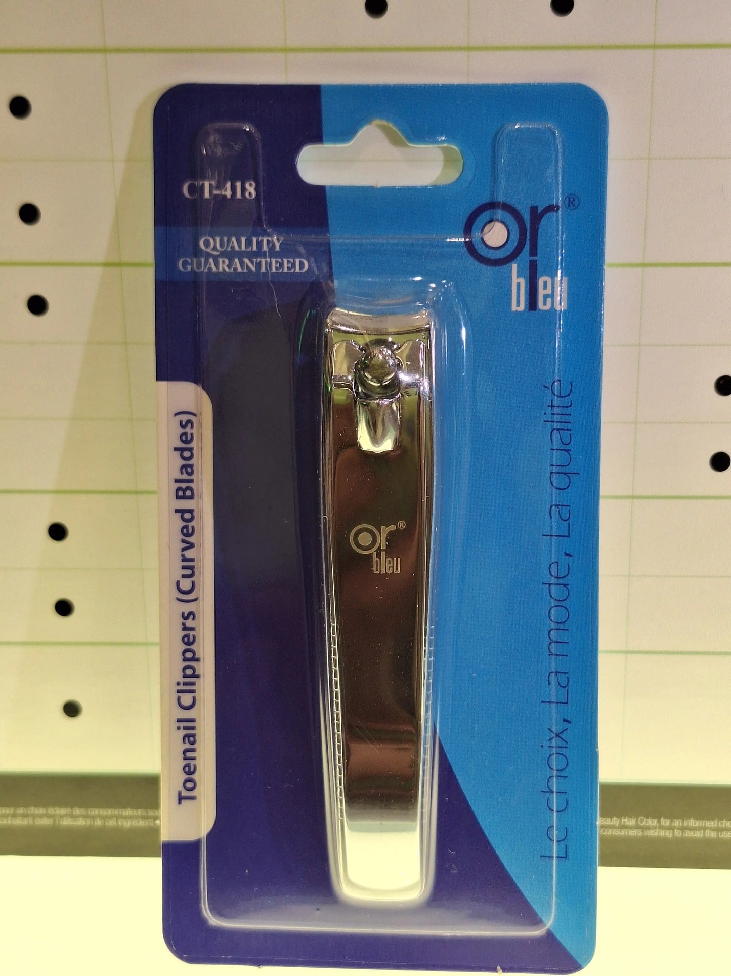 OR Bleu CT-418 TOENAIL CLIPPER CURVED Blades Silver Or Bleu