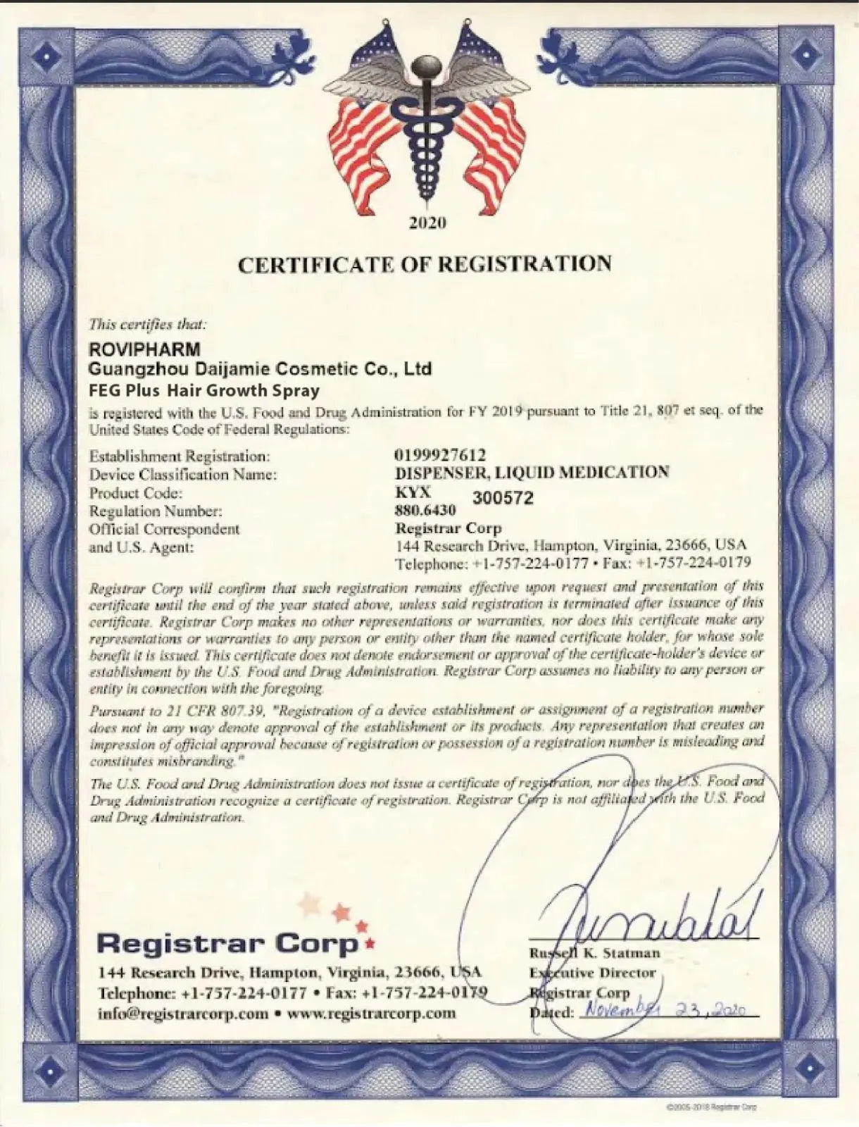 FEG Plus Hair Growth Serum with Hair Roller ( Original) FEGPLUS