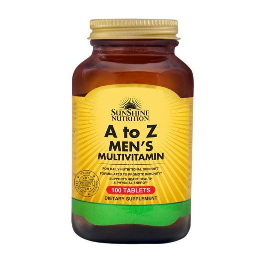Sunshine Nutrition A TO Z Men's Multivitamin 100 Tablets Sunshine Nutrition